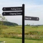 golf course sign