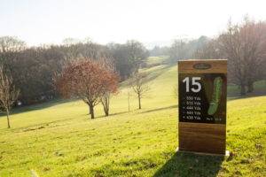 golf course sign