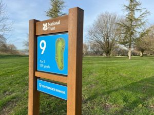 Branded twin tee sign for The National Trust 