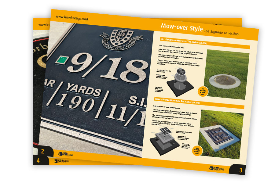Golf Mow Over Tee Sign Brochure