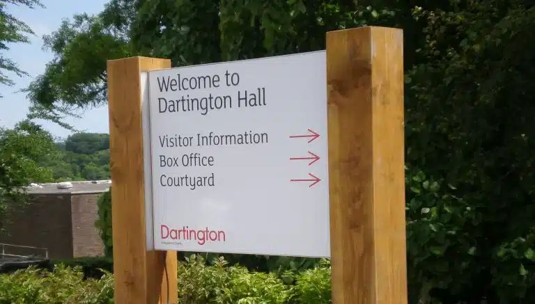 Dartington Hall Trust signage