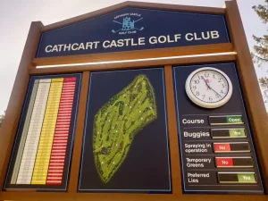 Cathcart Castle Golf Club Information Sign