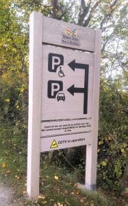Manor Farm Millboard Parking Directional Sign)
